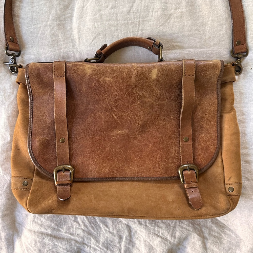 Brown Leather Messenger Bag